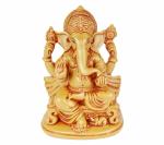 Kartique Contemporary Abstract Brass Ganesh Idol - Small 3.5 Inch
