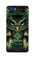 Tweakymod Printed Evil Owl Back Cover for REALME 1, OPPO F7 YOUTH