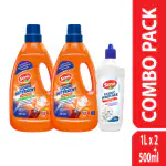 Senu Home Cleaning Combo Pack - Liquid Detergent 1 L X 2 Pcs + Fabric Whitener 500 ml X 1Pcs
