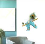 Rawpockets Krishna Flute in Hands Self Adhesive Sticker
