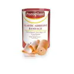 MENDWELL Poroplast Premium Elastic Adhesive Bandage 10cm x 4mtr - Tin Pack, Fast Edges with Extra Porous - for support strapping fractures, muscles injuries, elbows, knees, shoulders Pack of 1