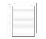 WAYTOBUY A4 60 Normal Quality Papers for Assignment Or Project with Black Border with Shape Page No One Side Ruled (Single Line) for Students (70 GSM, BLKSHP001, Normal Quality, 60 Papers)