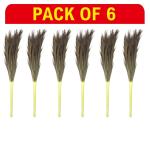 Helper Broom V-Double Handle, 6 Pc Pack
