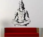 LANSTICK Multicolor Lord Shiva Self Adhesive Wall Sticker