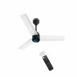 Atomberg Renesa 3 Blade 900 mm BLDC Motor, Remote Control Ceiling Fan with LED Lights, White and Black