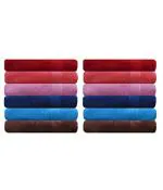 Akin Royal Multicolor Cotton Hand Towel Set - 500 GSM Set of 18 - 100% Cotton - 40 x 60 cm