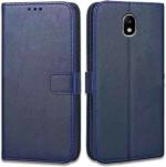 Clickaway Blue Leather Back Case Cover For Samsung Galaxy J7 Pro