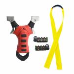 Marksman Adult Learning Alloy Red/Black Wrap Slingshot for Outdoor Target Practice Catapult Gulel (RED/Black WRAP Alloy Slingshot)