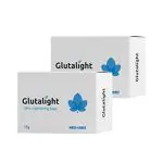Glutalight Skin Lightening Soap For Reduce Freckles, Age Marks And Acne Spots 75 G Pack of 2