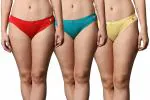 FF Essentials Women's Cotton Bikini Brief Underwear No Show Panties, Soft Stretch Bikini Panties, Pack of 3, Extra Extra Large