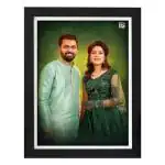 Abhi Online Shop Couple Digital Oil painting photo frame | Anniversary | Birthday | (12x8inch)