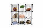 REYNISH Self Assembling Metal Wire Cube Storage Shelf Organizer With Hammer And 8 Cube