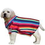 Western Era Super Soft Trendy Printed Shirt , Ultra Comfort Dog Apparel, Cotton Printed Breathable Basic Vest Dog Shirt, Cute Lightweight Thin Shirt For Your Furies (XLarge - 24 inch) (Colorful Stripes Print)