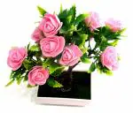 India Gardening Artificial Light Pink Rose Plant 'Bonica' (Rosa 'Bonica')