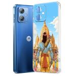 Fashionury Silicone Designer Printed Back Case Cover for Motorola G64 5g -D2092