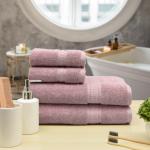 RANGOLI Light Pink Pack Of 4 Towels set, Trio (2 HAND +2 BATH, 4 Pcs,500 GSM) Family Pack