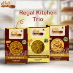 Just Half Spoon Regal Kitchen Trio - Coriander, Garam Masala, Kitchen King (3 x 100gms)