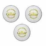 PSE Special Leather Cricket Ball for ODI/Test Match/Practice Match/Tournaments |White Color | Pack of 3|