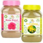Glow Lush Natural Rose petal and Avarampoo Powder for Face Pack (100gm Each)