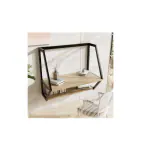 Riyan Luxiwood Berlin Wall Mounted Study Laptop Table with Shelf and Storage