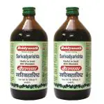 Baidyanath Sarivadyarishta 450 ml (Pack of 2) for Skin Problems & Blood Purifier