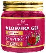 NEWISH Combo Rose Aloevera Gel 99% pure and Natural For Hair And Face 200 g Unisex