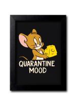 Blue Nexus Quarantine Mood Tom and Jerry Wall Poster with Wall Frame Room Art Painting Collection A4 size 10x13