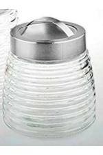Homies Transparent Glass Spiral Mason Jar with Handle Lid - 900ml