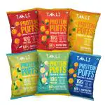 Taali Jowar Protein Puffs Variety Packs 6x60g Try All Flavors Pack (Pack of 6)