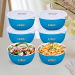 TOPMTOP Microwave Safe Bowl Set serving Bowl each bowl 450ml (pack of 6) Blue