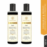 Khadi Natural Herbal Ayurvedic Shikakai Honey Hair Cleanser SLS and Paraben-Free, (Pack 2, 210ML)