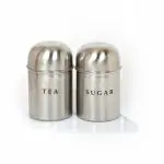 MIRVI Missile Shape Stainless Steel Tea and Sugar Missile Shape Canister Set of 2- 800 ml Each
