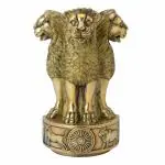Kalarambh Brass Ashok Stambh Idol For Home Handicraft Art -4.5 x 2.5 x 6.8 Inch (L x W x H)