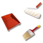 KAPIL Easy to Use Plastic Paint Brush, Roller and Tray - 5 inch