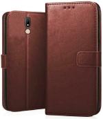 BINTAGE Flip Cover for MOTOROLA Moto M (Brown, Magnetic Case, Pack of: 1)