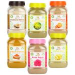 Glow Lush Wild Turmeric,Rose Petal,Multani mitti,Avarampoo,Orange & Lemon Peel Powder(150g Each)