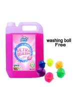 Berries & Bleach 5 lt Ultra Wash Liquid Detergent For Top&Front Load Machine Six Washing Boll Free