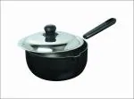 Rico Black Aluminium Non-Stick Sauce Pan with Stainless Steel Lid 20 cm