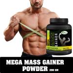 Inlazer Mega Mass Weight Gain Powder / Body Building Gym Supplement, Whey Protein Powder Weight Gainers/Mass Gainers (200 g, No Flavour)