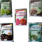 OEHB Powder Amla Reetha Shikakai Bhringraj And Hibiscus Hair Shine For Men And Women 225 G (Pack of 5)