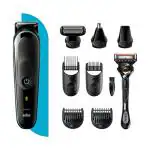 Braun MGK5380 Beard Trimmer for Men, Black and Nordic Blue