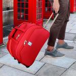 Frontsy Polyester 50 cms 20 inch Travel Duffle Bags with Trolley Luggage (Red)