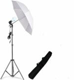 PICPRO E27 Studio Double Point Holder Umbrella Lighting Kit for Digital Photography Light Stand 9ft + Double Point Bulb Holder + Umbrella
