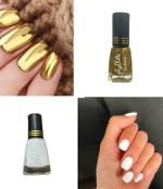 Temper New Unique Color Rich Paint HD Shine Pastel Color Combo Set White, Golden (Pack of 2)