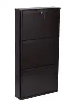 Jaimini 3 Door Metal Shoe Rack Wall Mounted