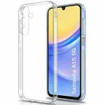 Star Craftune Samsung Galaxy A15 5G Back Cover Case | Ultra Clear Soft Case | Inbuilt Dust Plugs & Anti-Slip Grip | Slim & Protective Back Case Cover (Transparent)