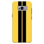 MobiEra Samsung Galaxy S8 Yellow Black Lines Design Plastic Hard Case Cover