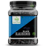 Nutri Hub Delicious & Healthy Snack Black Raisins/Kala Manuka/Kali Draksh , 1 KG