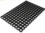 AMRO HOME NEEDS Rectangular Black Rubber Door Mat 61 x 41 cm