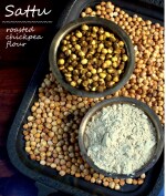 90's MILL Roasted Chhana Sattu Powder | Roasted Garbanzo Bean/Chana/Channa Sattu Powder|Freshly Grounded with no preservatives High Protein/Low glycemic index-5880g(pac 6x 980g)